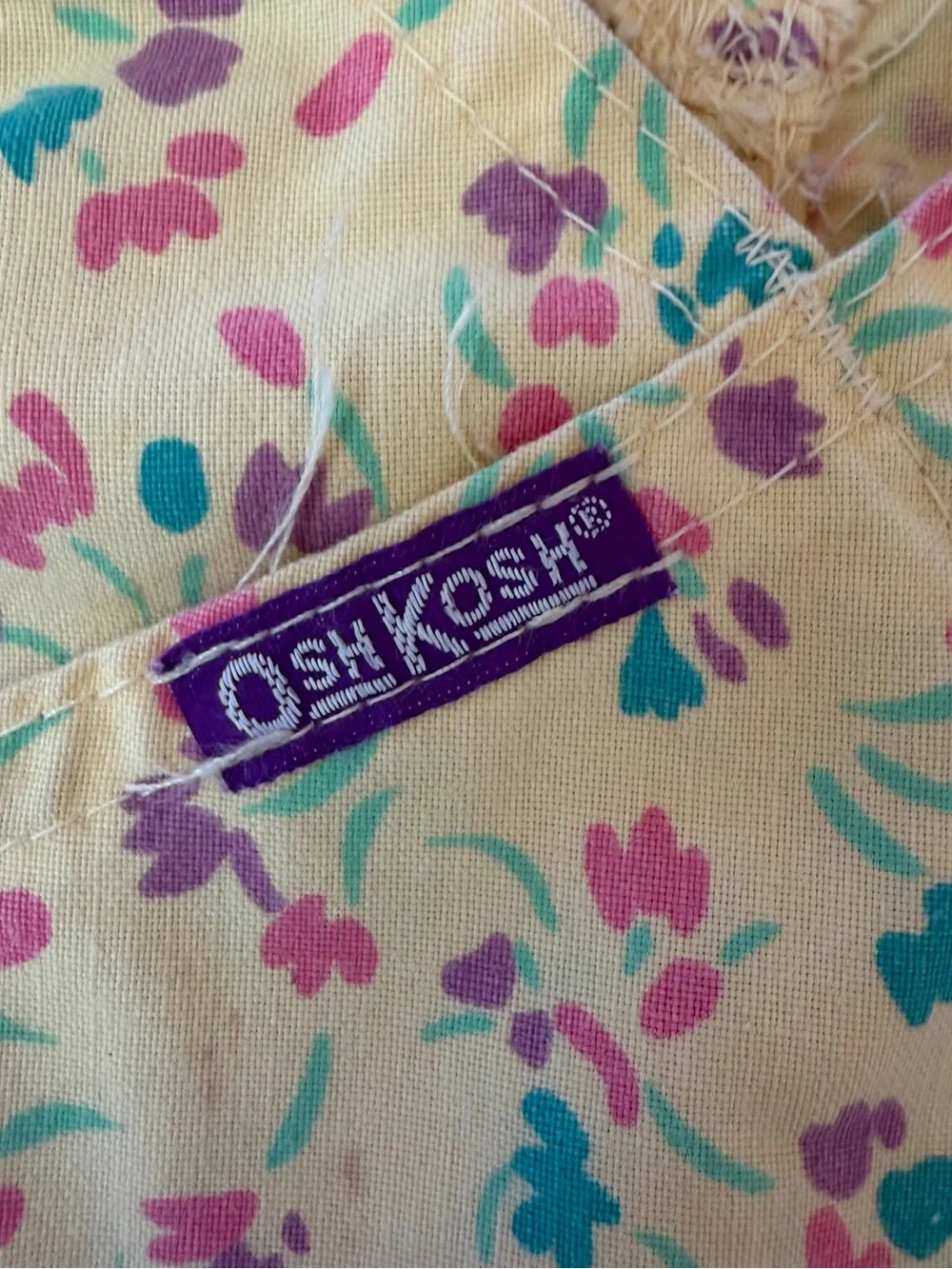 OshKosh B'gosh Yellow Floral Shortalls